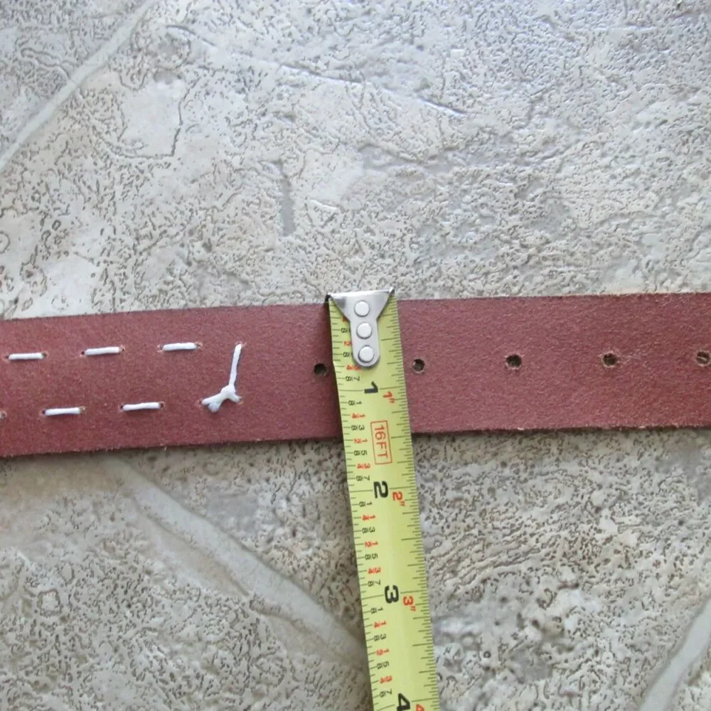 Fossil Leather Belt 40 in Multicolor Boho Festival Floral Flowers